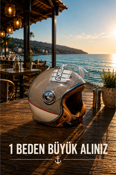 Motohat Motosiklet NERO RETRO MOTOSİKLET KASK - ECE SERTİFİKALI