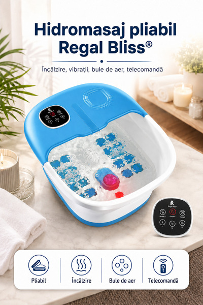 Regal Bliss Aparat de hidromasaj pliabil cu încălzire, vibrații, bule de aer,...