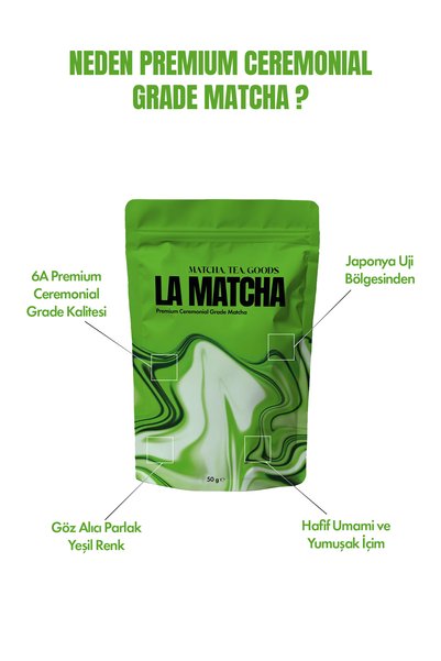 LA MATCHA Premium Ceremonial Grade Matcha 50 g – Japanese Green Tea Powder