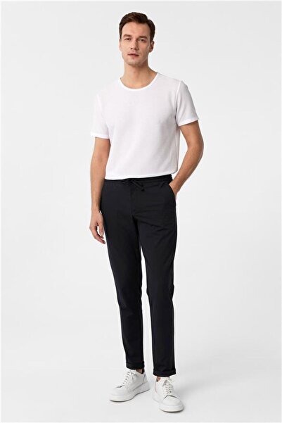 SÜVARİ Siyah Slim Düz Jogger Pantolon