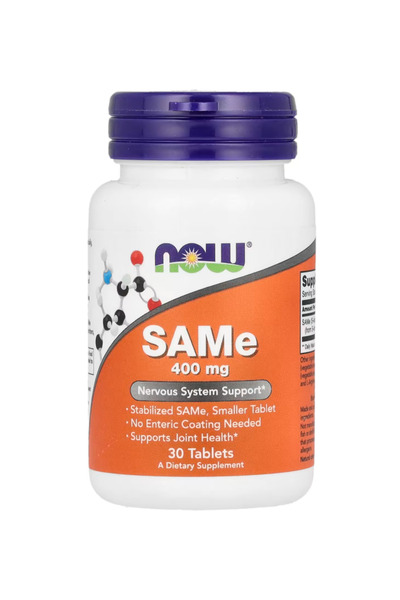 Now Foods Supplements, SAMe (S-Adenosyl-L-Methionine) 400 mg, Nervous System ...