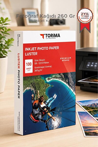 Torima Hârtie foto 100 bucăți 260 gr (13X18) hârtie pentru imprimantă cu jet ...
