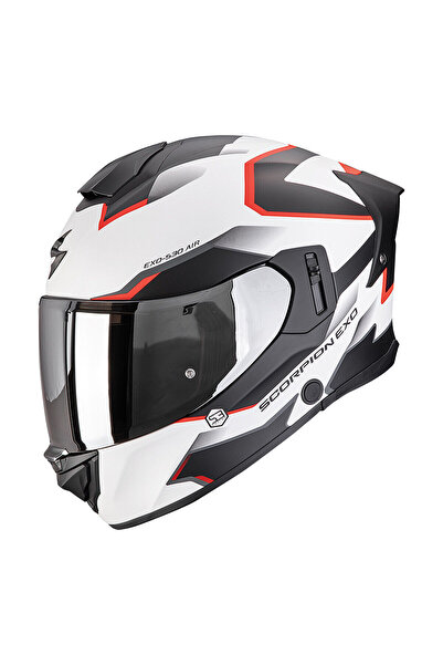 Scorpion EXO-530 Air Clip Kapalı Motosiklet Kaskı Mat Beyaz Siyah Kırmızı