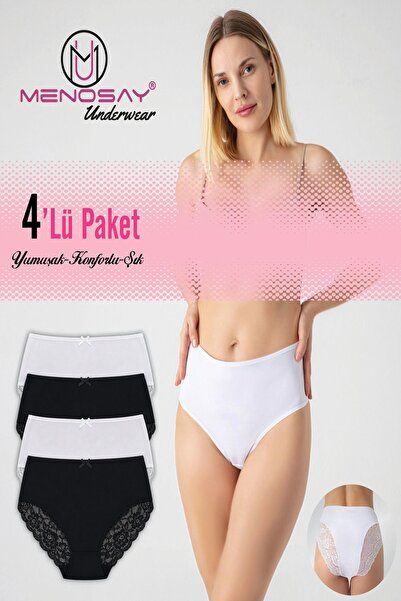 MENOSAY 4'lü paket dantelli bato külot