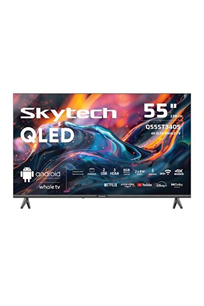Skytech Q55ST3405 4K Ultra HD 55 139 Ekran Uydu Alıcılı Smart QLED TV