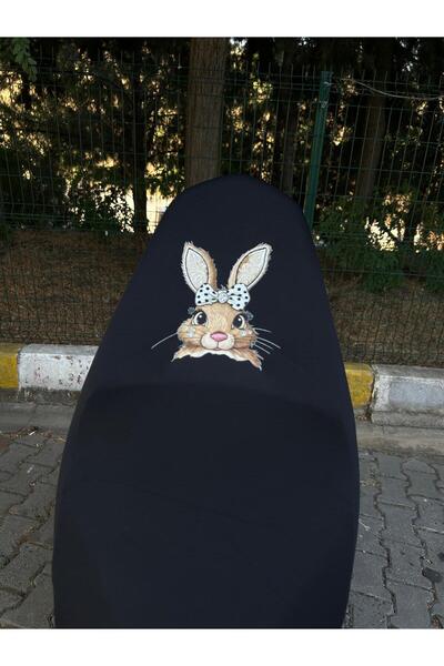 Utku Giyim TAVŞAN BASKILI TÜM MİNİ VE MİDİ SCOOTERLARA UYUMLU MOTOSİKLET SELE...