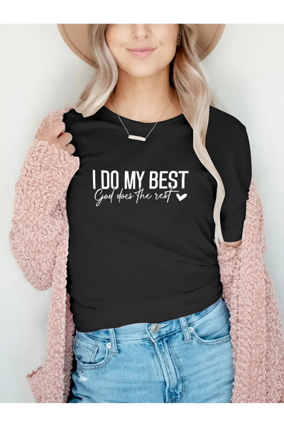 Pink Sky DAVAM SVE OD SEBE Štampano Unisex Oversize kroj okrugla kragna T-shirt