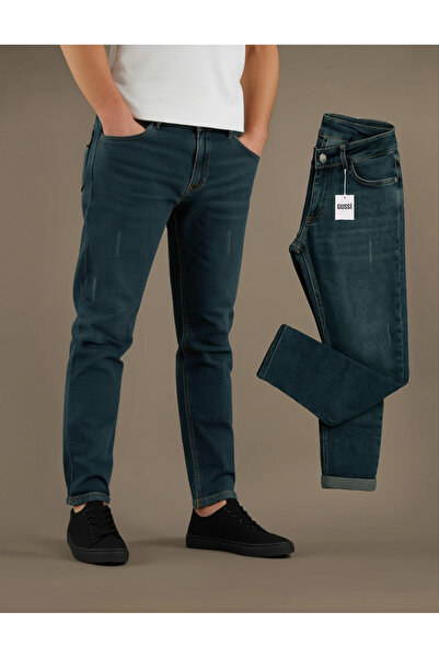 DOPPİO'N DENİM Erkek Yeşil Slim Fit Jean Pantolon