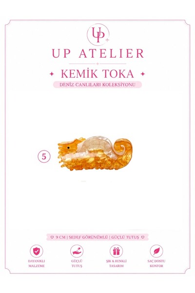 Up Atelier مجموعة مشابك الشعر على شكل عظام من مخلوقات البحر، رقم 5