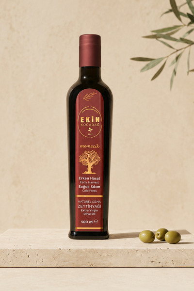 Memecik Erken Hasat Soğuk Sıkım Naturel Sızma Zeytinyağı 500ml