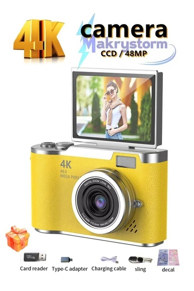 Generic 4k CCD Digital Zoom Student Digital Camera 48MP Portable Digital Phot...