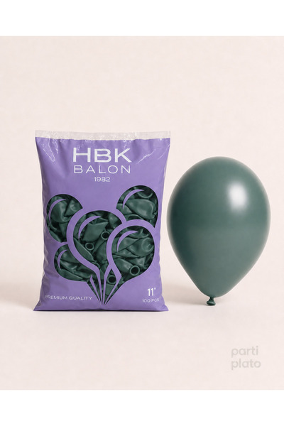 HBK Balon Pastel 11" Balon Hbk Winter Green 100Pcs