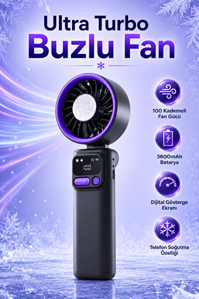 SEYUTECH Buzlu Soğutmalı Turbo Fan Taşınabilir Dijital Led Göstergeli 100 Kad...