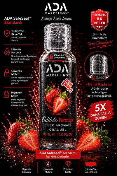 Ada Marketing Çilekli 30 ml yenilebilir aromalı kayganlaştırıcı jel