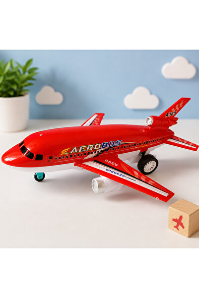 Salamandra Kids Avion A 380 Aerobus cu lumini și telecomandă, Roșu