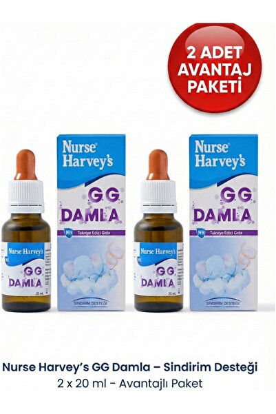 Nurse Harvey's GG Damla 20 ml 2'li Paket - Bebekler İçin Sindirim Desteği Dam...