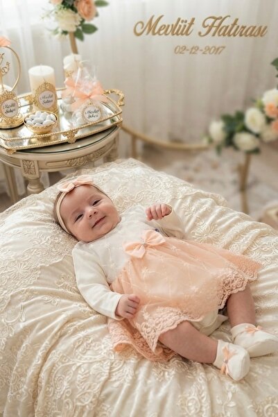 Cherub Baby Baby Girl Two-Color Dress Newborn Luxury Dress Set - Hospital Dis...