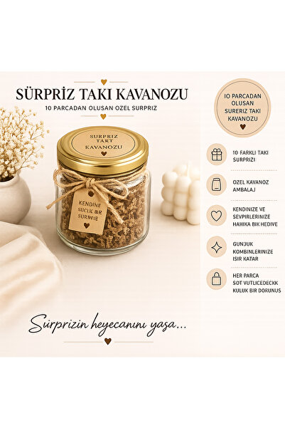 JAMMY JEWERLY 10 Parça Sürpriz Takı Kavanozu – Özel Takı Seti