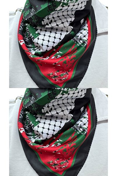 ALDAIYR 2 قطعة وشاح بتصميم فلسطيني 50×50 مناسب للجنسين للاستخدام اليومي، شال ...