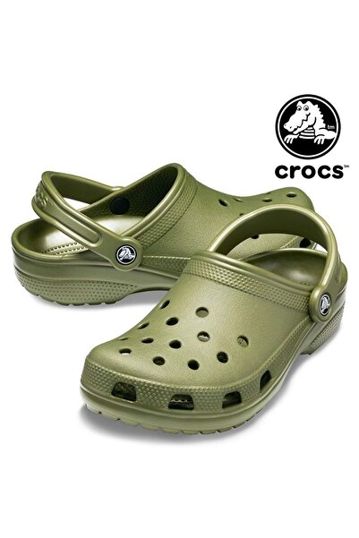 Crocs Klassische grüne Unisex-Hausschuhe