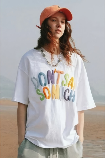 nrage Λευκό μπλουζάκι Unisex Don't Say So Much Written