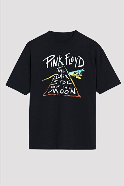 Adrift Μπλουζάκι με στάμπα Pink Floyd Unisex Μαύρο Oversize - Os2826