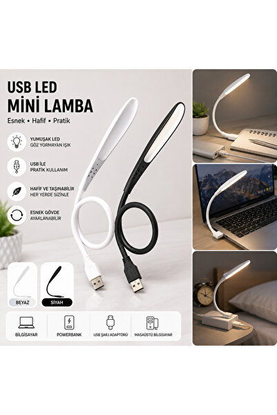 Eşya Dünyası USB Girişli 14 Ledli 3 Kademeli Dokunmatik Masa/Kitap Okuma Lamb...