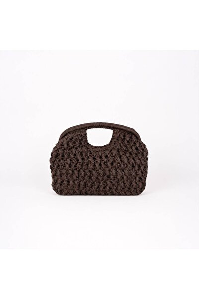 Senza Vedere Lorisa Gold Chain Detail Wicker Hand and Shoulder Bag Bag