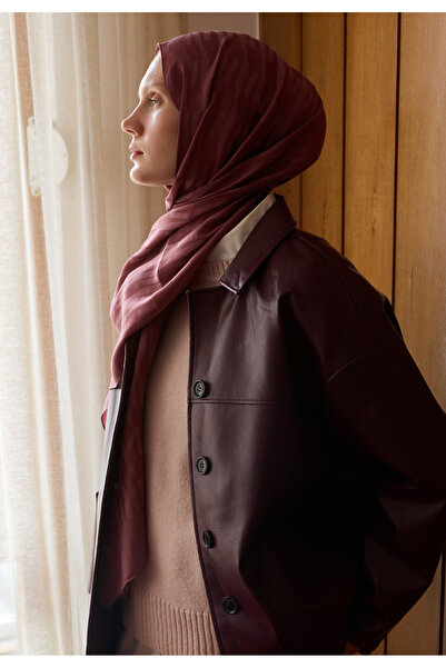 Freshscarfs Nara Pamuk Floş Jakarlı Şal Şakayık