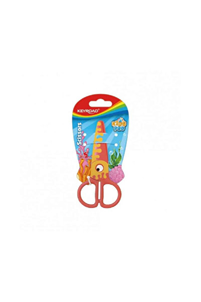KEYROAD Foarfeca plastic Kids Pro, Peste portocaliu, 1 bucata/blister