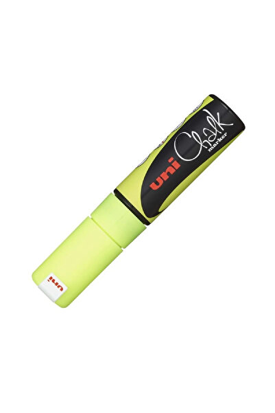Uni Marker creta lichida Chalk, 8mm, GALBEN FLUO