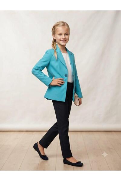 Hilal Akıncı Kids Kız Çocuk Renkli Blazer Ceket