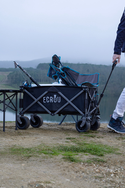 Ecrou Masalı Katlanır Vagon Taşıma Arabası Siyah Kapasite 150 kg