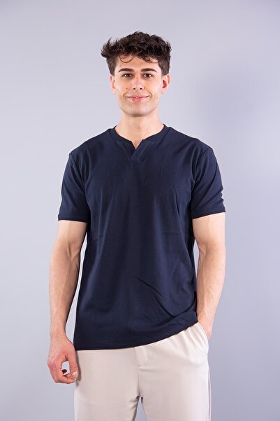 Mckanzie 2122 Hakim Yaka Modern Fit %100 Pamuk Basic T-shirt