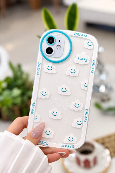 Go Aksesuar Iphone 11 Uyumlu Bulutlar Tasarım Yumuşak Silikon Kamera Korumalı...