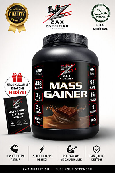 zax nutrition مكمل غذائي لزيادة الوزن حلال 900 جرام شوكولاتة داكنة سلسلة بريم...