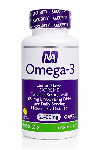Natrol Omega 3 Balık Yağı 2400 Mg, 864 EPA, 576 DHA - Limon Aromalı 60 Yumuşa...