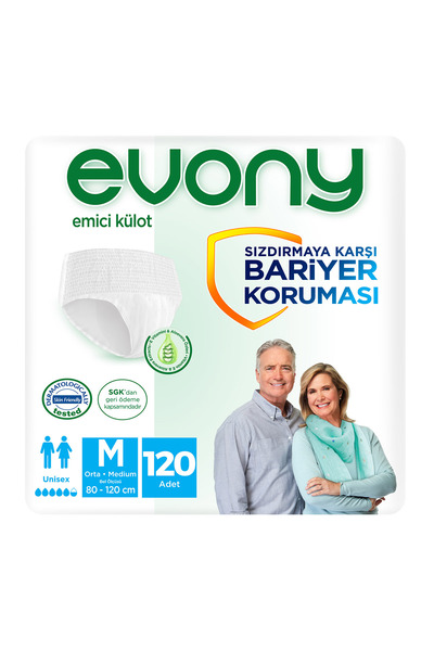 Evony Absorbent Panties Unisex Medium 30X4 (120 Pieces)