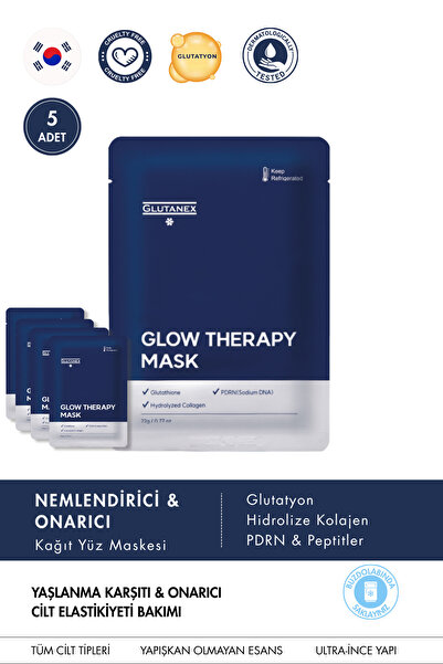 GLUTANEX Pdrn Intensive Care Paper Face Mask |   Glow Therapy Mask |   5 Pieces