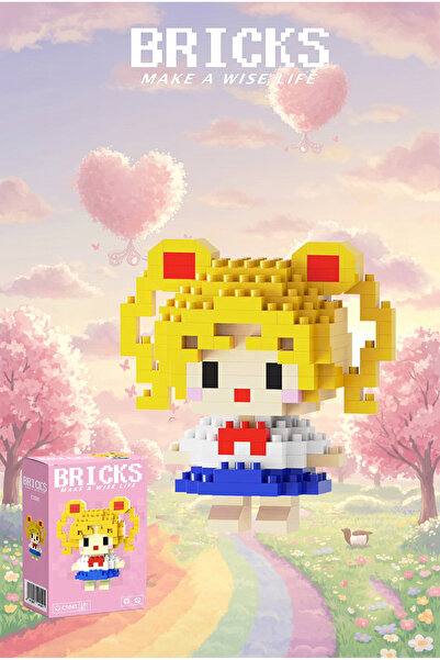 Bricks make a wise life Bricks Ay Savaşçısı Sailor Moon 3d Yapboz Puzzle - Ko...