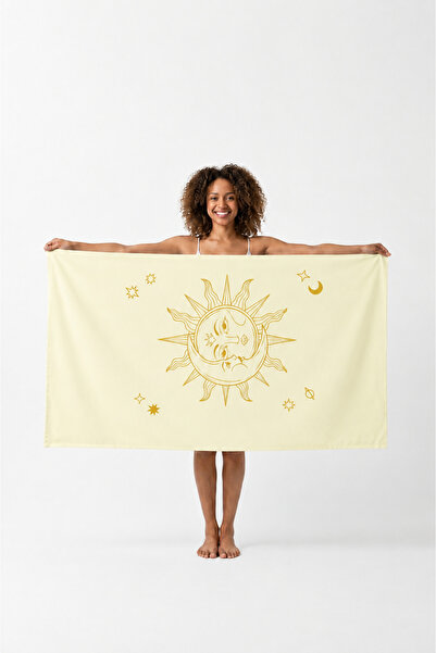 ASDİVA Sun Pattern Digital Printing Beach Towel 75X150