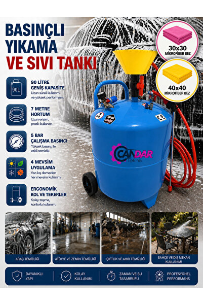candarteknik Köpük Tankı Sıvı Köpük Püskürtme Pompası - Basınçlı Köpük Yapıcı...
