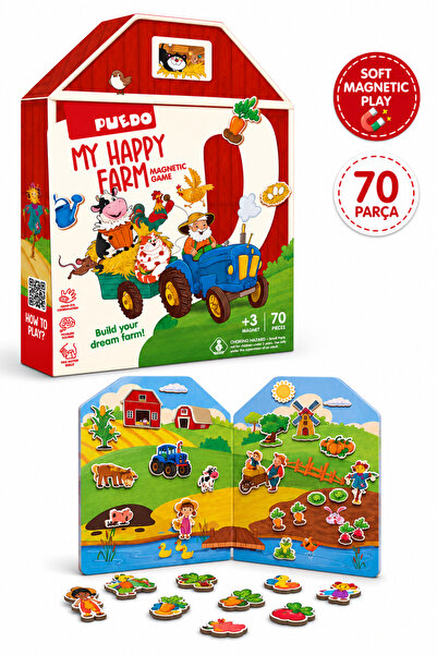 PUEDO My Happy Farm Manyetik Çiftlik Oyun Seti