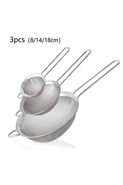 Choice5 3pcs Silver 1/3/4Pcs/Set Stainless Steel Wire Fine Mesh Oil Strainer ...