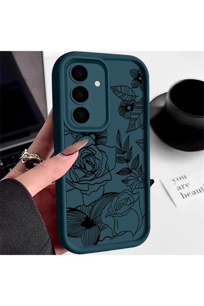 Choice Galaxy S25 FE A067 Blue Flower Soft Case For Samsung Galaxy S26 S25 FE...