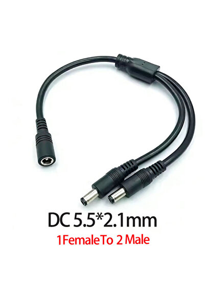 Choice 1FemaleTo 2 Male 1PC DC 5.5mm*2.1mm 1 To 2 Connector Male To Female Pl...