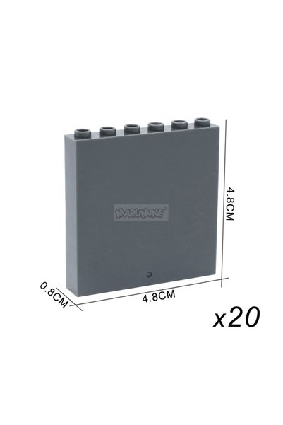 Choice1 59349 قطع مارومين رمادية داكنة من نوع MOC، 20 قطعة، عنصر جداري زجاجي ...