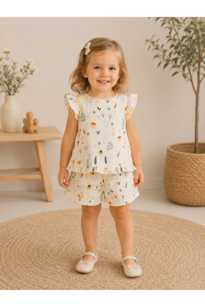 Ugly Duck 1-4 Years Old Baby Girl 100% Cotton Linen Strap Blouse and Elastic ...