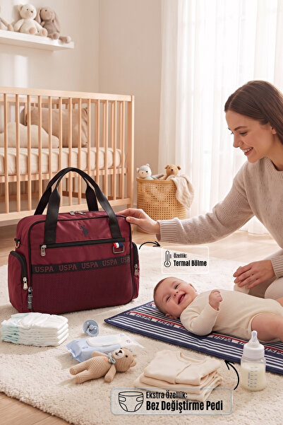 U.S. Polo Assn. حقيبة الأم والطفل Plabç21599