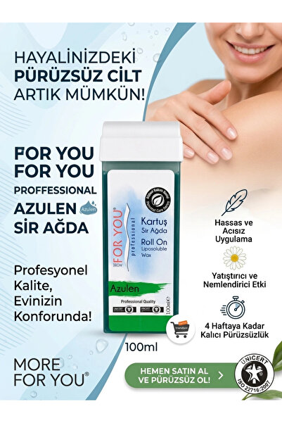 More For You Bitkisel Kartuş Sir Ağda Azulen ( Yeşil ) 100 ml